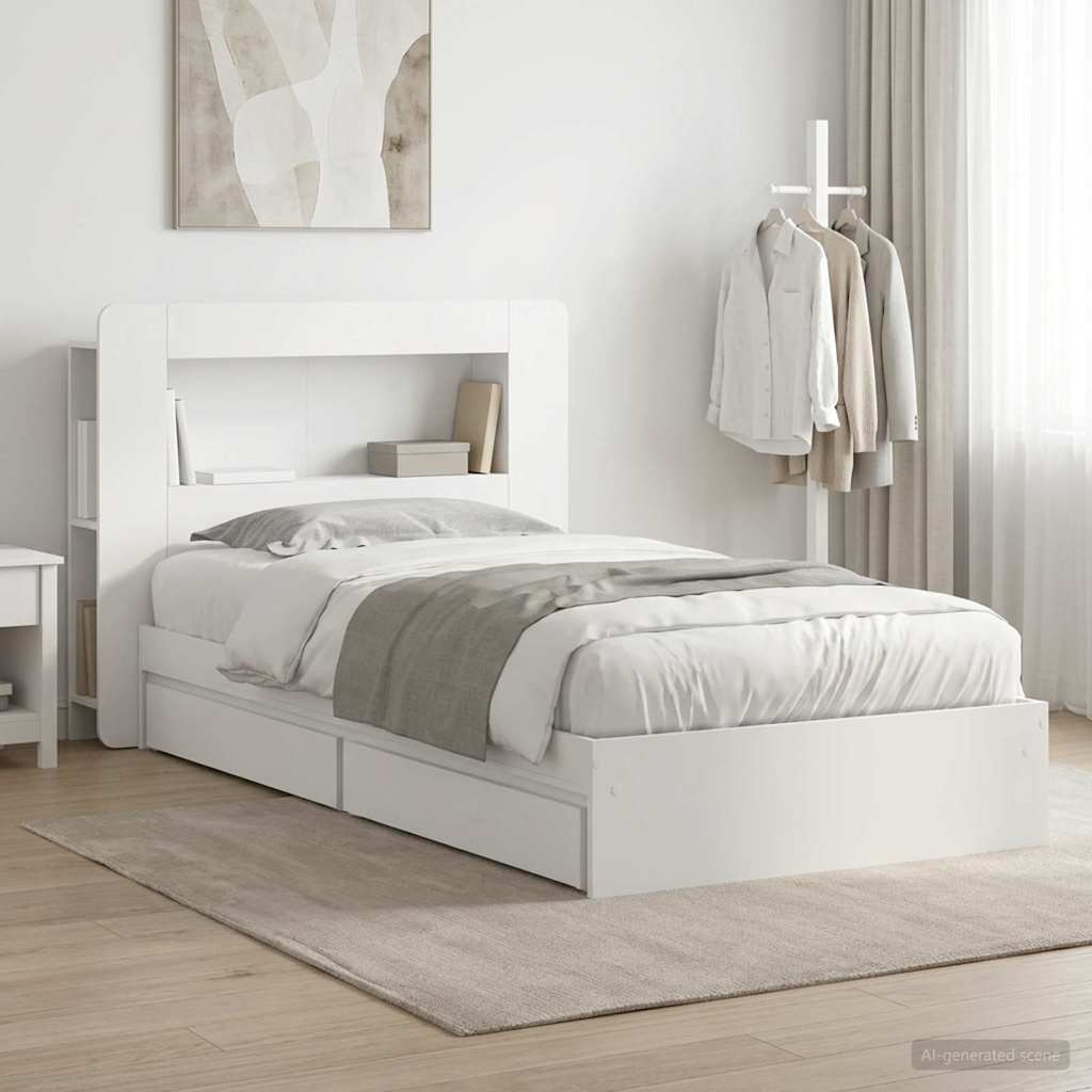 Bed Frame With Storage Engineered Wood