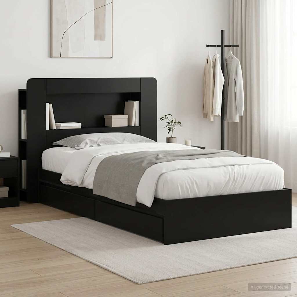 Bed Frame With Storage Engineered Wood