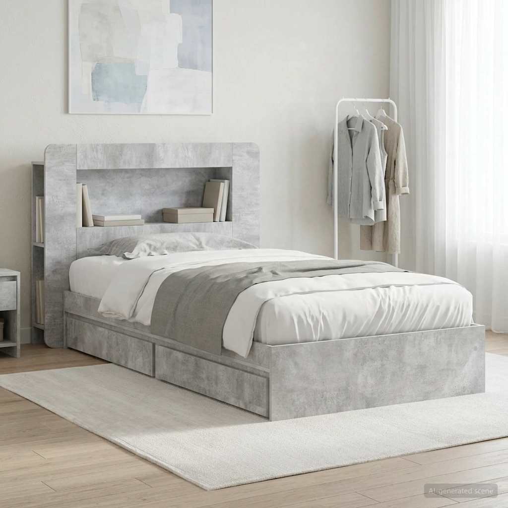 Bed Frame With Storage Engineered Wood