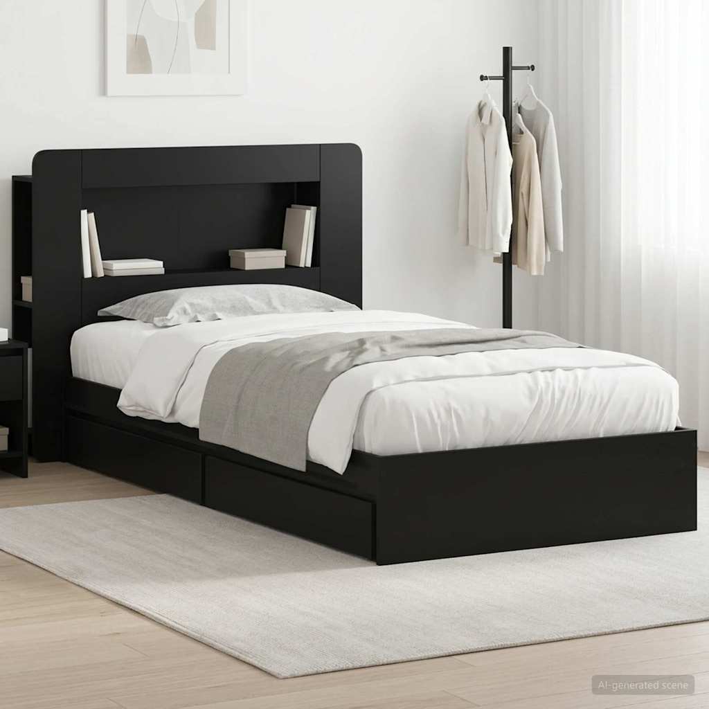Bed Frame With Storage Engineered Wood