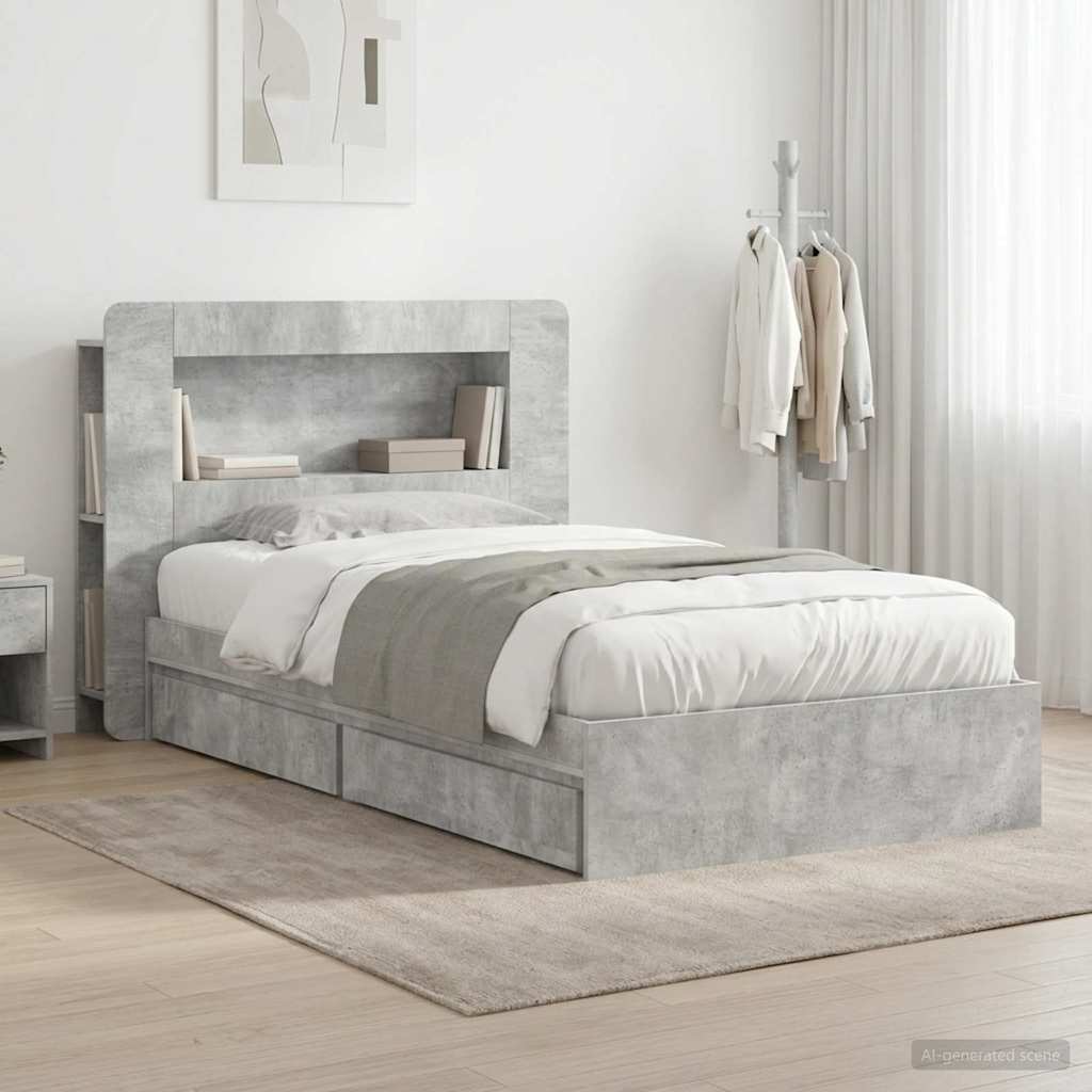 Bed Frame With Storage Engineered Wood