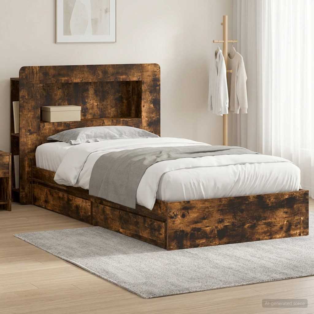 Bed Frame With Storage Engineered Wood
