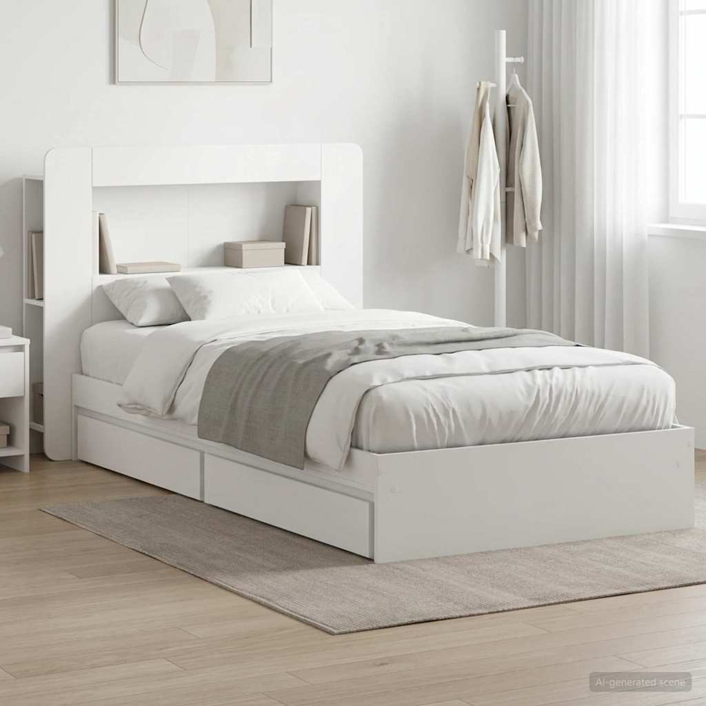 Bed Frame With Storage Engineered Wood