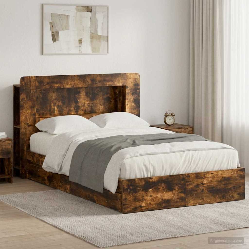 Bed Frame With Storage Engineered Wood