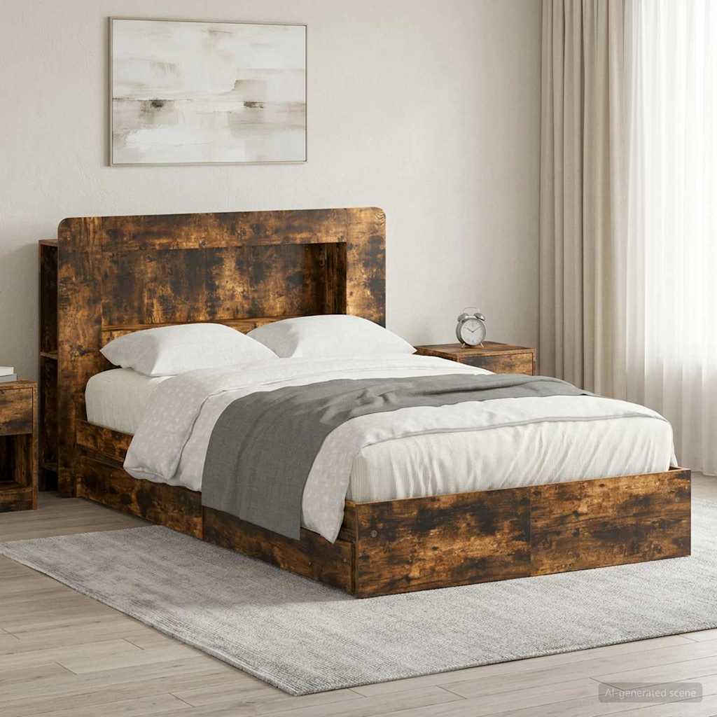 Bed Frame With Storage Engineered Wood