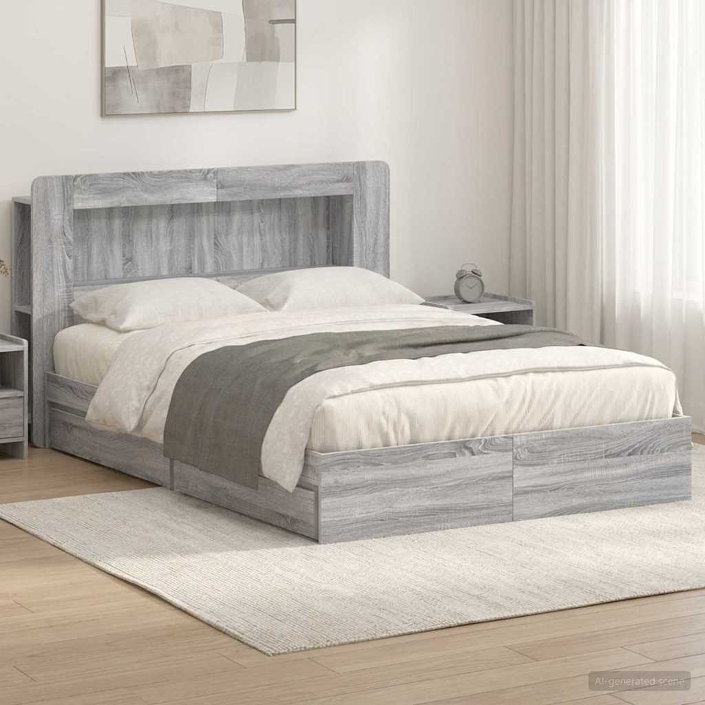 Bed Frame With Storage Engineered Wood