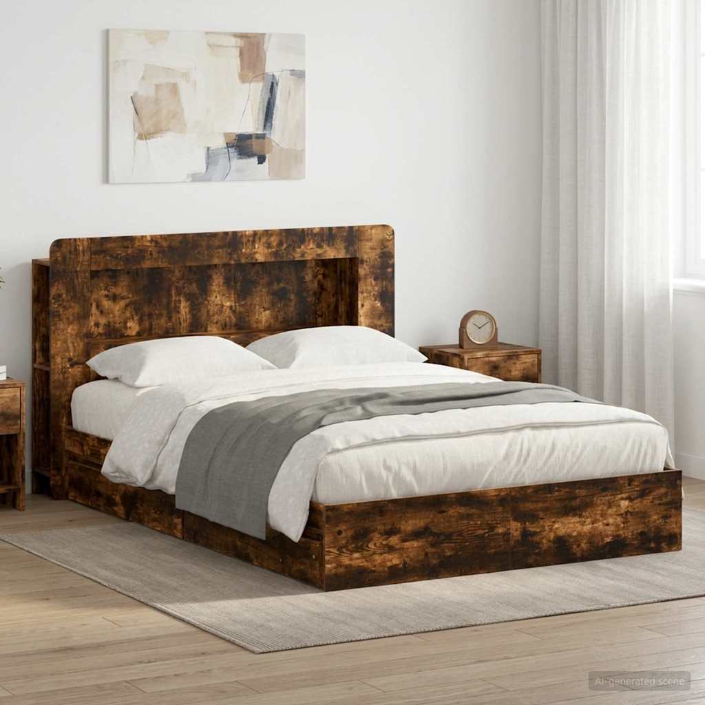 Bed Frame With Storage Engineered Wood