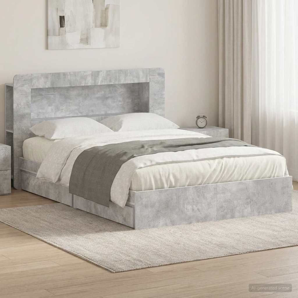Bed Frame With Storage Engineered Wood