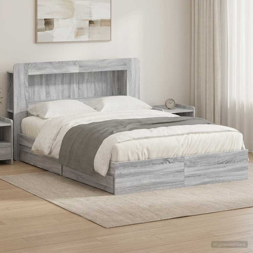 Bed Frame With Storage Engineered Wood