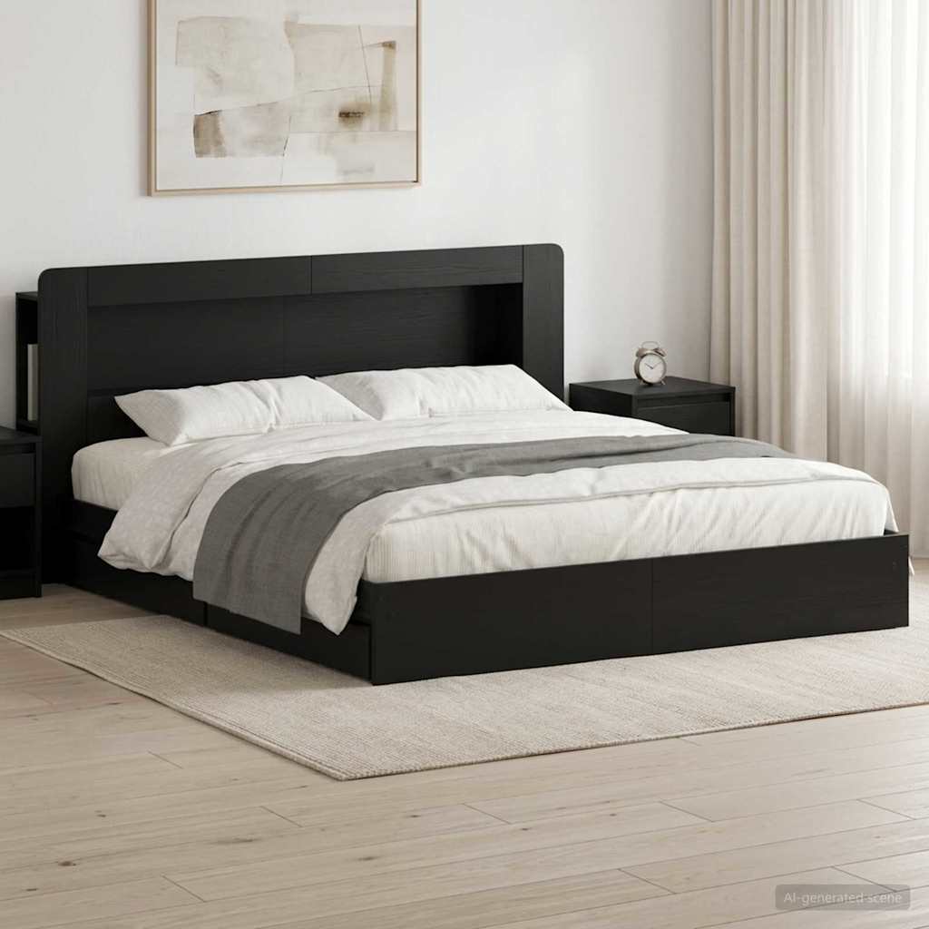 Bed Frame With Storage Engineered Wood