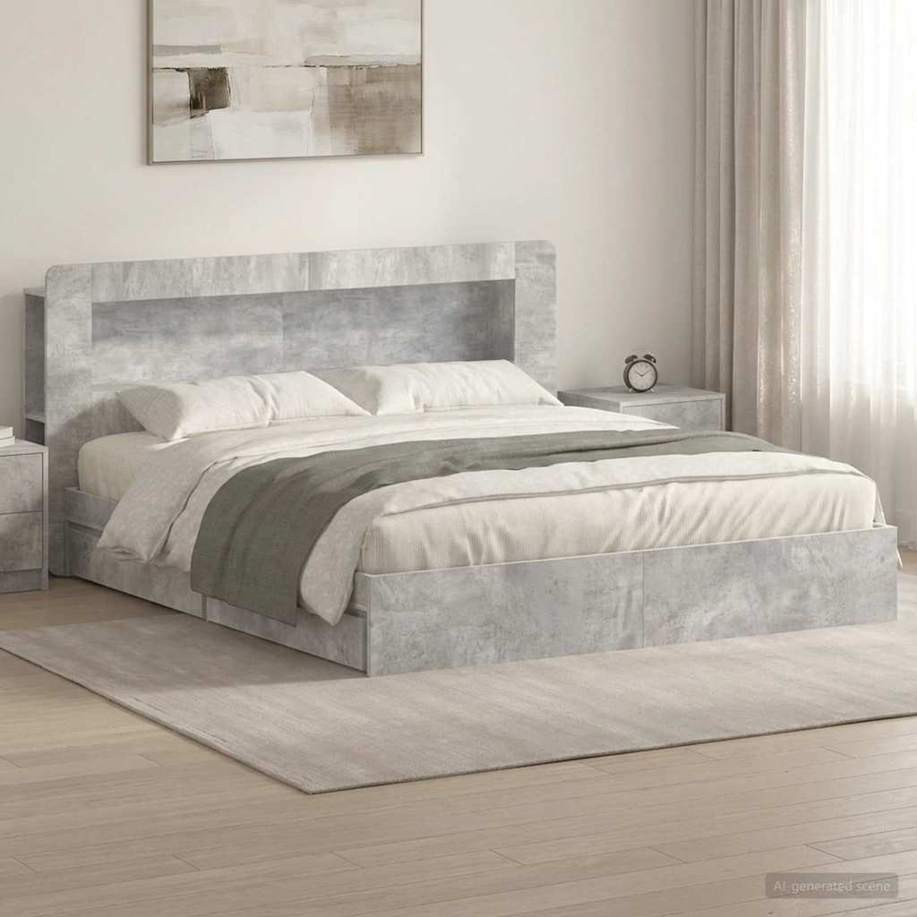 Bed Frame With Storage Engineered Wood