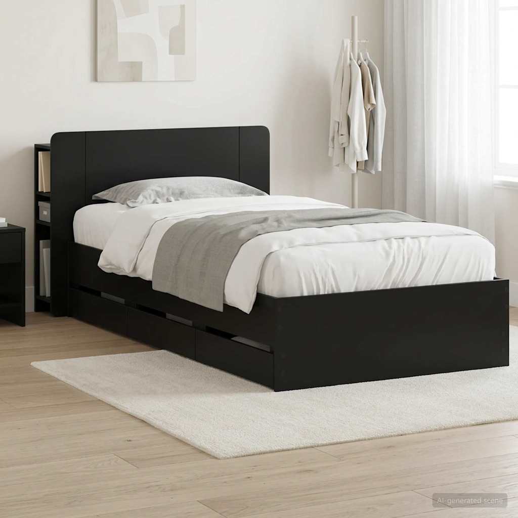 Bed Frame With Storage Engineered Wood