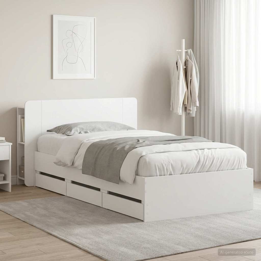 Bed Frame With Storage Engineered Wood