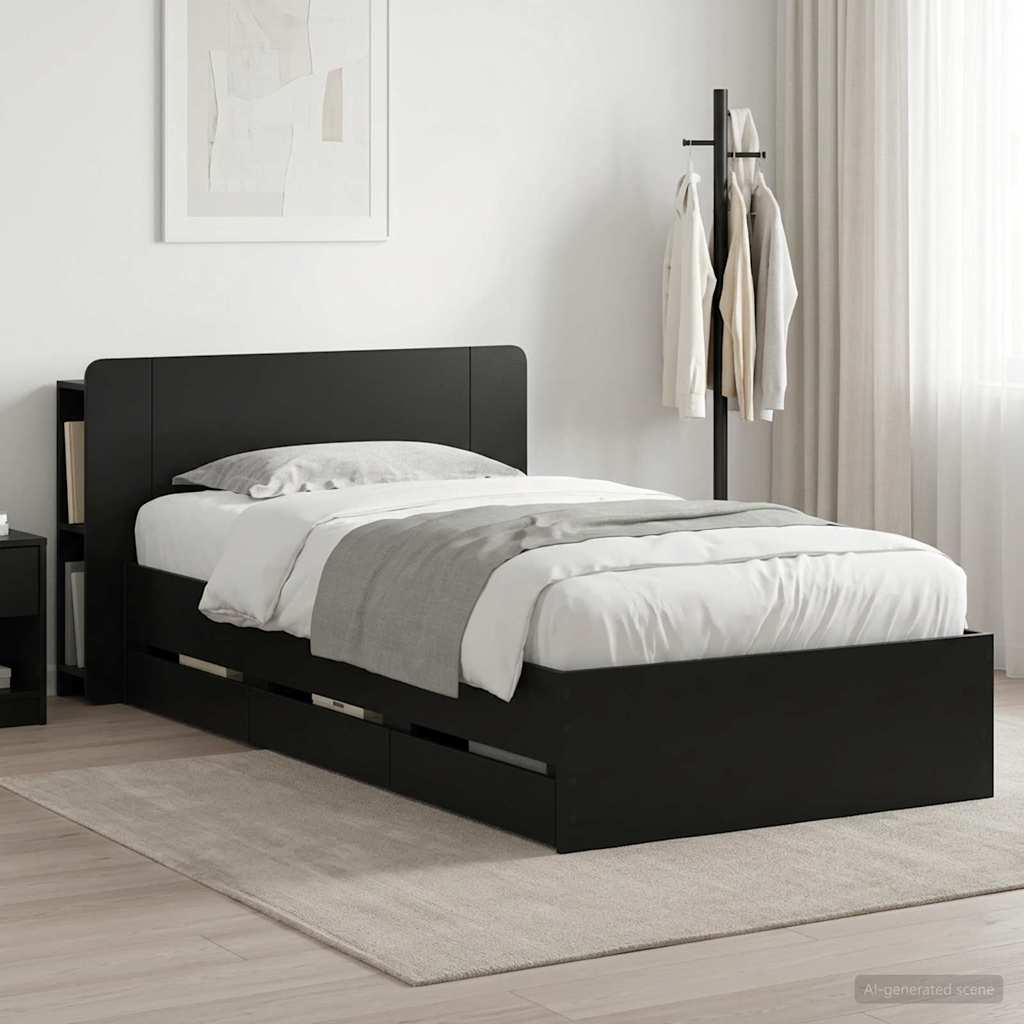 Bed Frame With Storage Engineered Wood