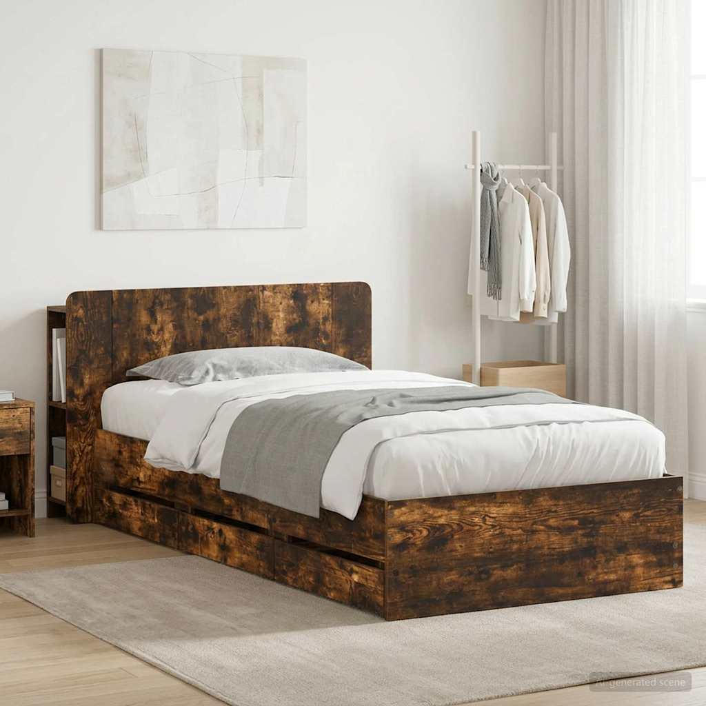 Bed Frame With Storage Engineered Wood