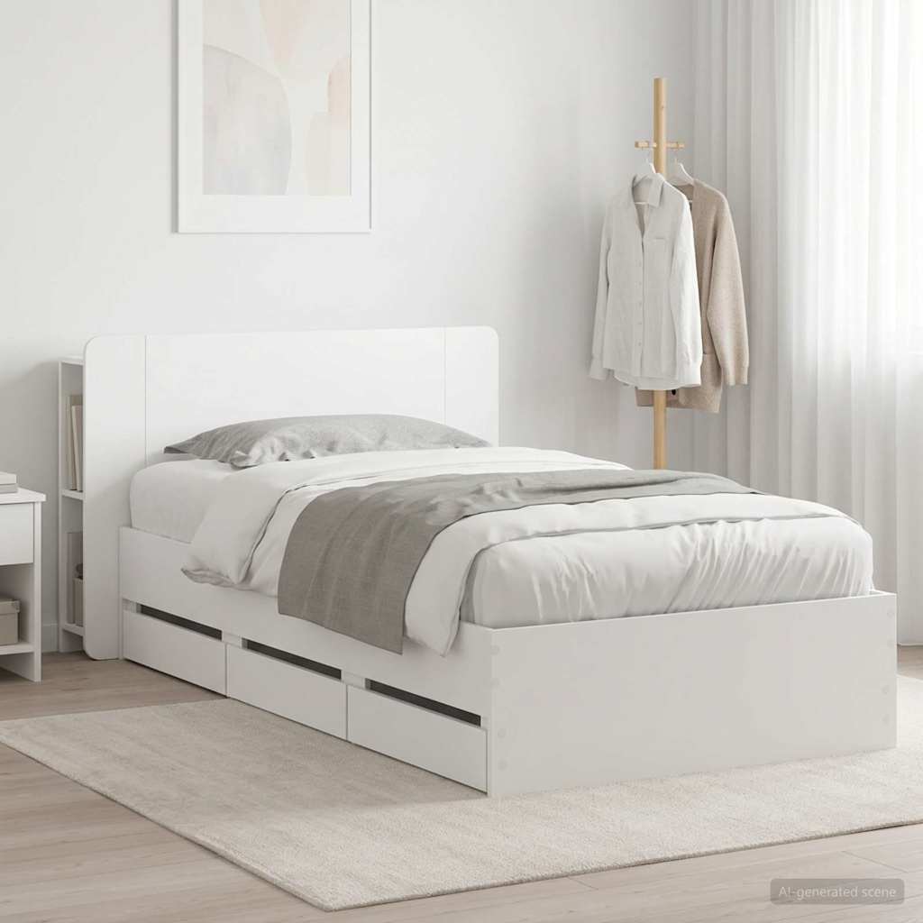 Bed Frame With Storage Engineered Wood