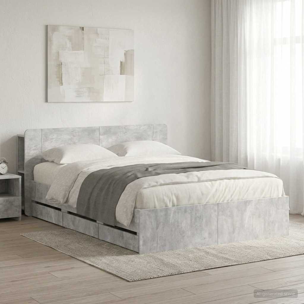 Bed Frame With Storage Engineered Wood
