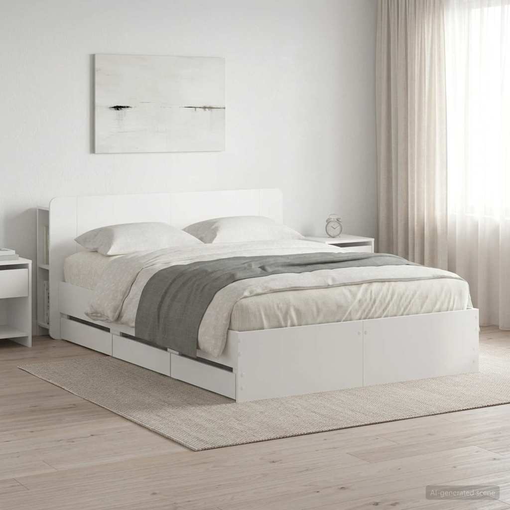 Bed Frame With Storage Engineered Wood