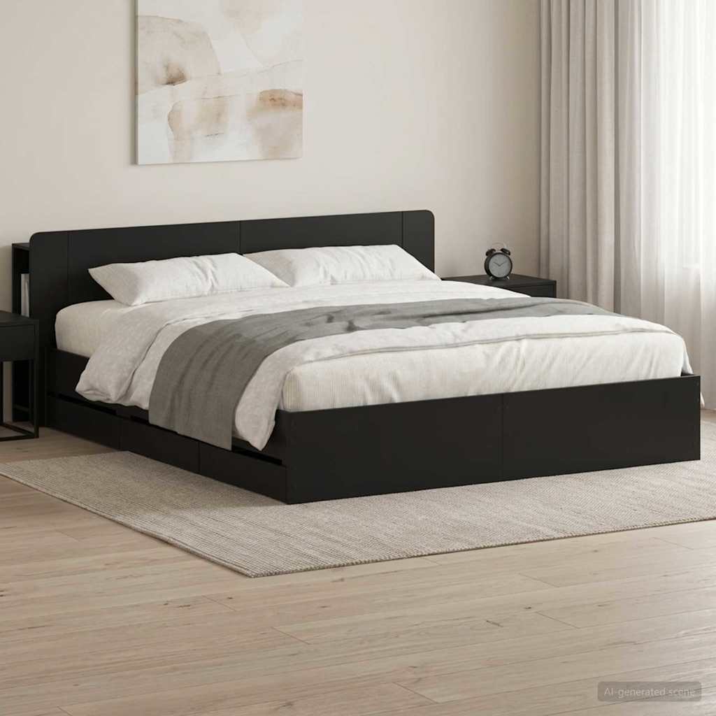 Bed Frame With Storage Engineered Wood