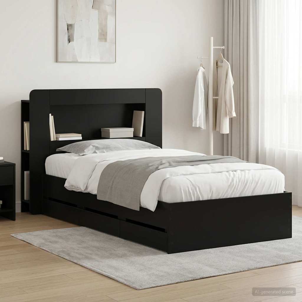 Bed Frame With Storage Engineered Wood