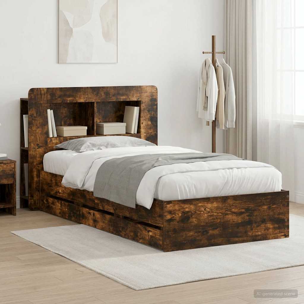 Bed Frame With Storage Engineered Wood