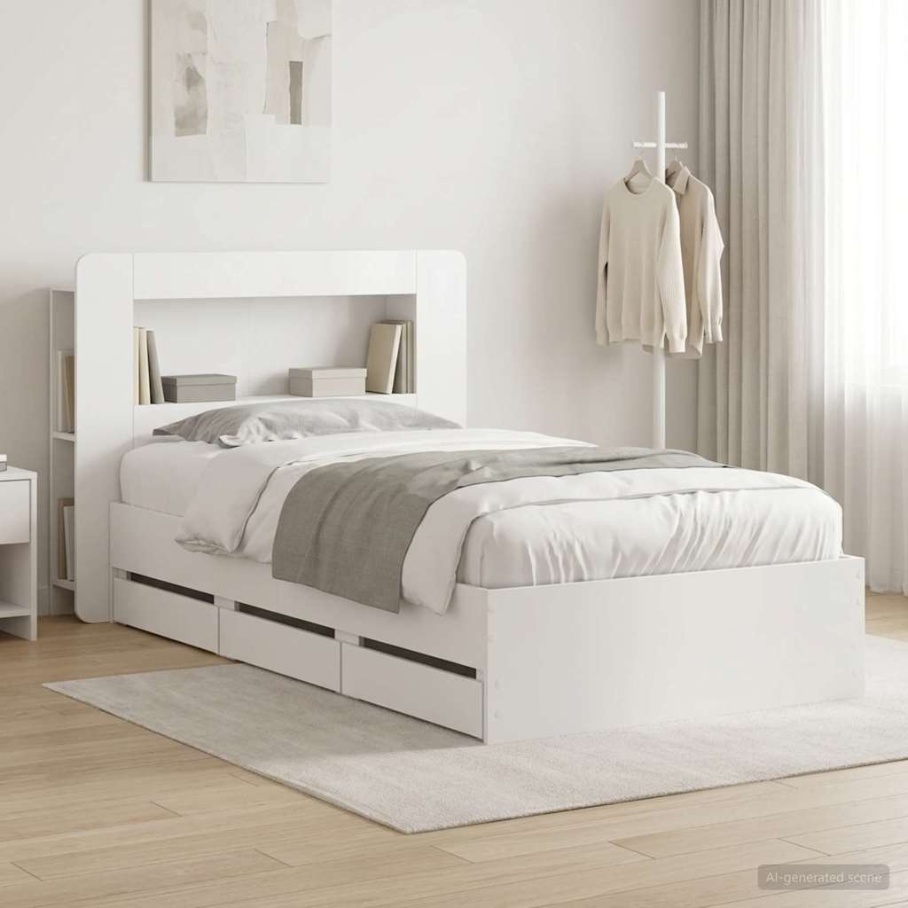Bed Frame With Storage Engineered Wood