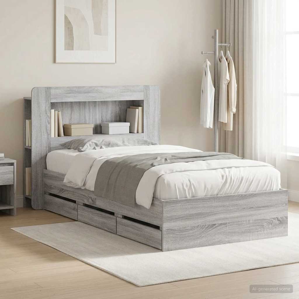 Bed Frame With Storage Engineered Wood