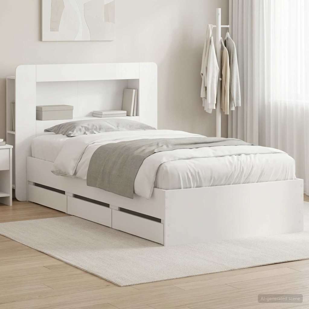 Bed Frame With Storage Engineered Wood