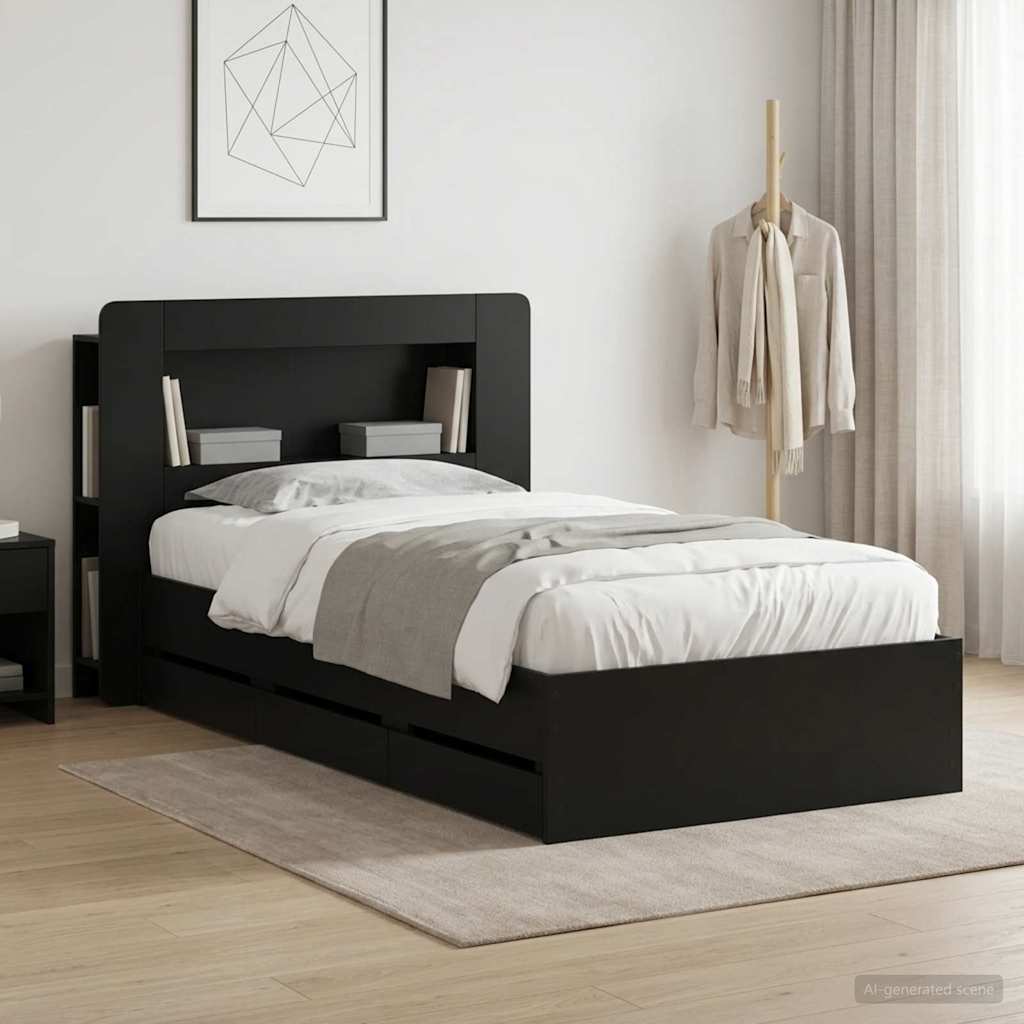 Bed Frame With Storage Engineered Wood