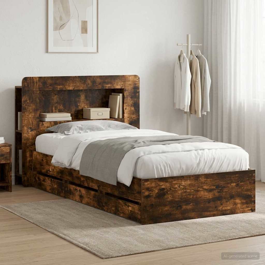 Bed Frame With Storage Engineered Wood