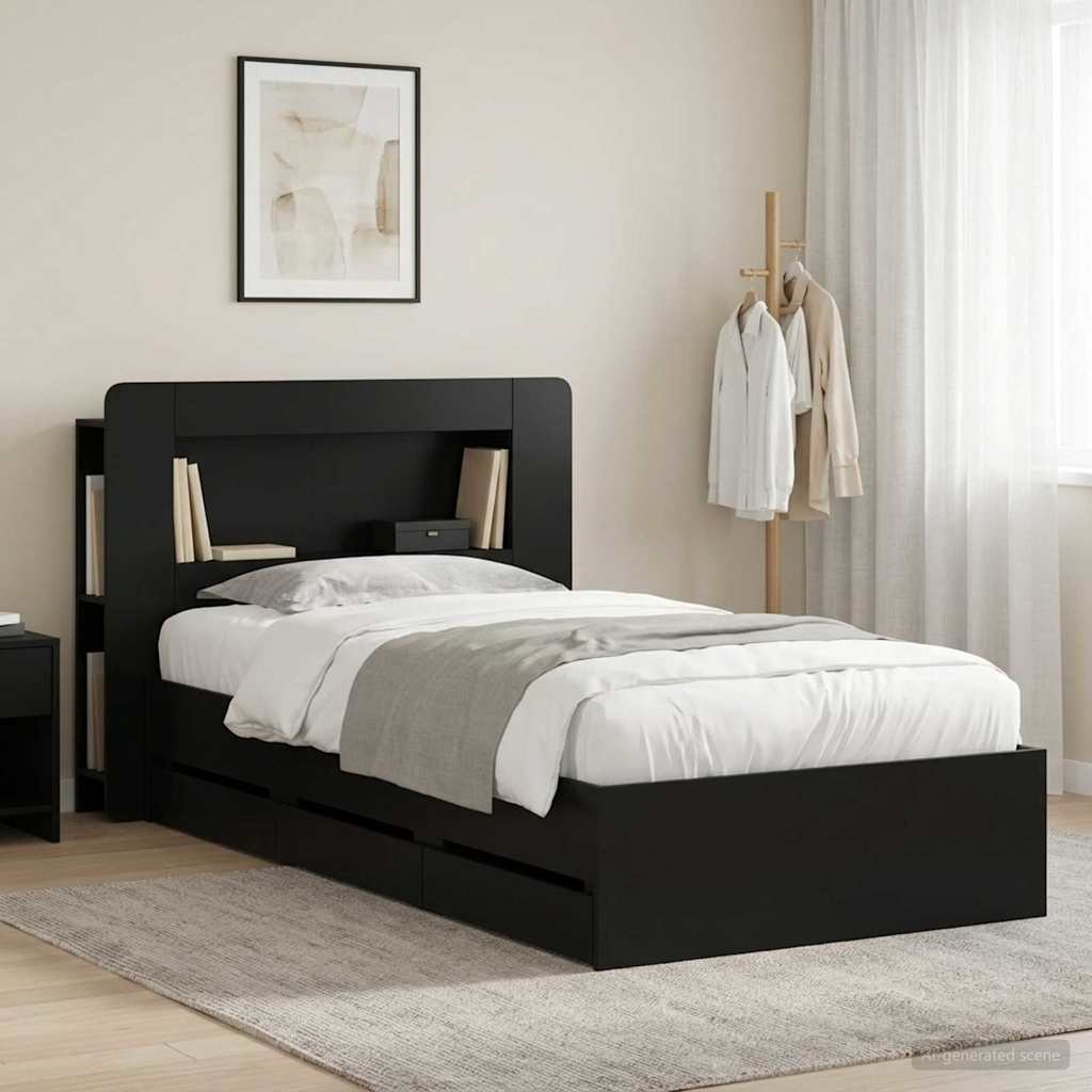 Bed Frame With Storage Engineered Wood