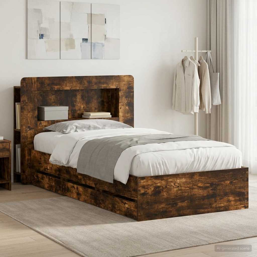 Bed Frame With Storage Engineered Wood