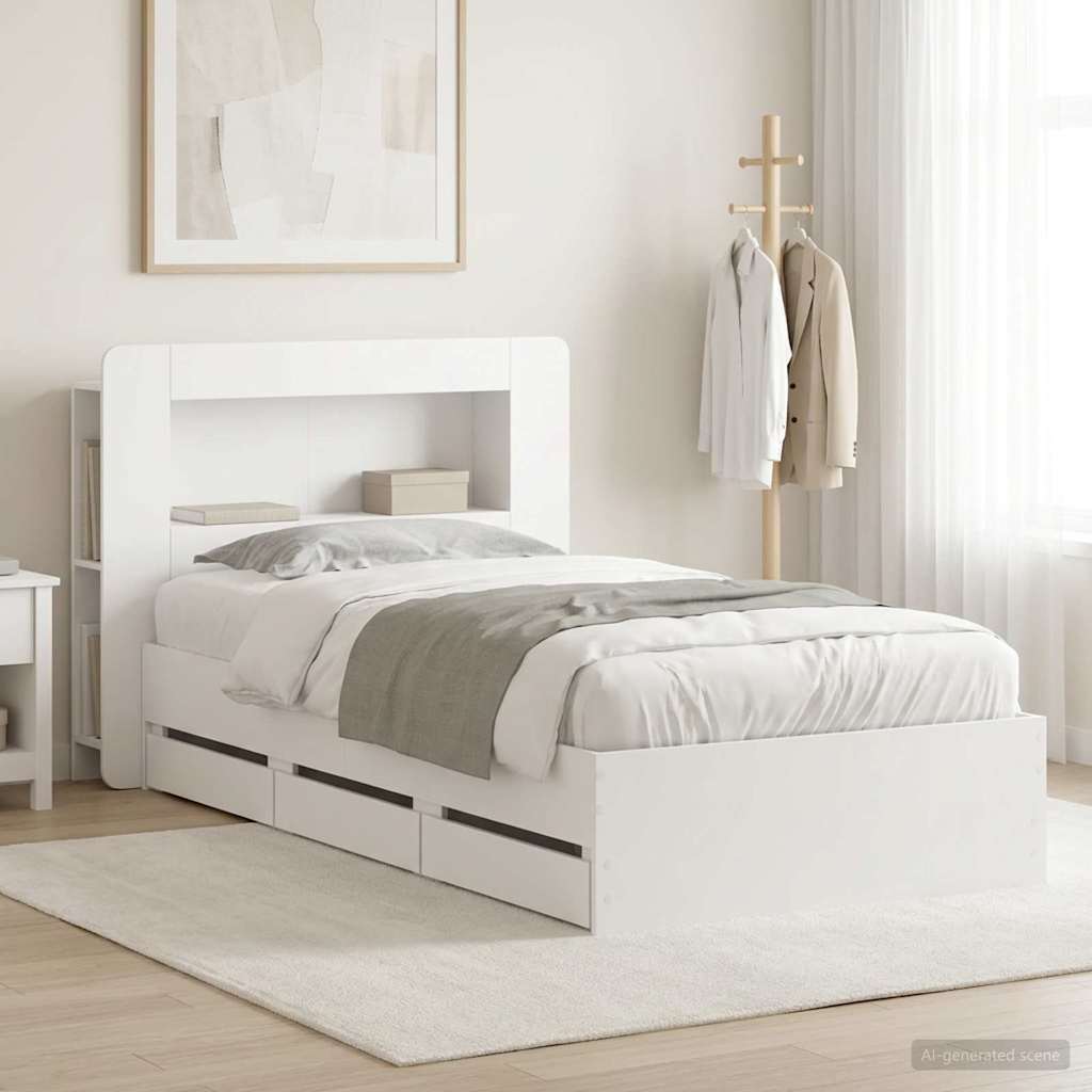 Bed Frame With Storage Engineered Wood