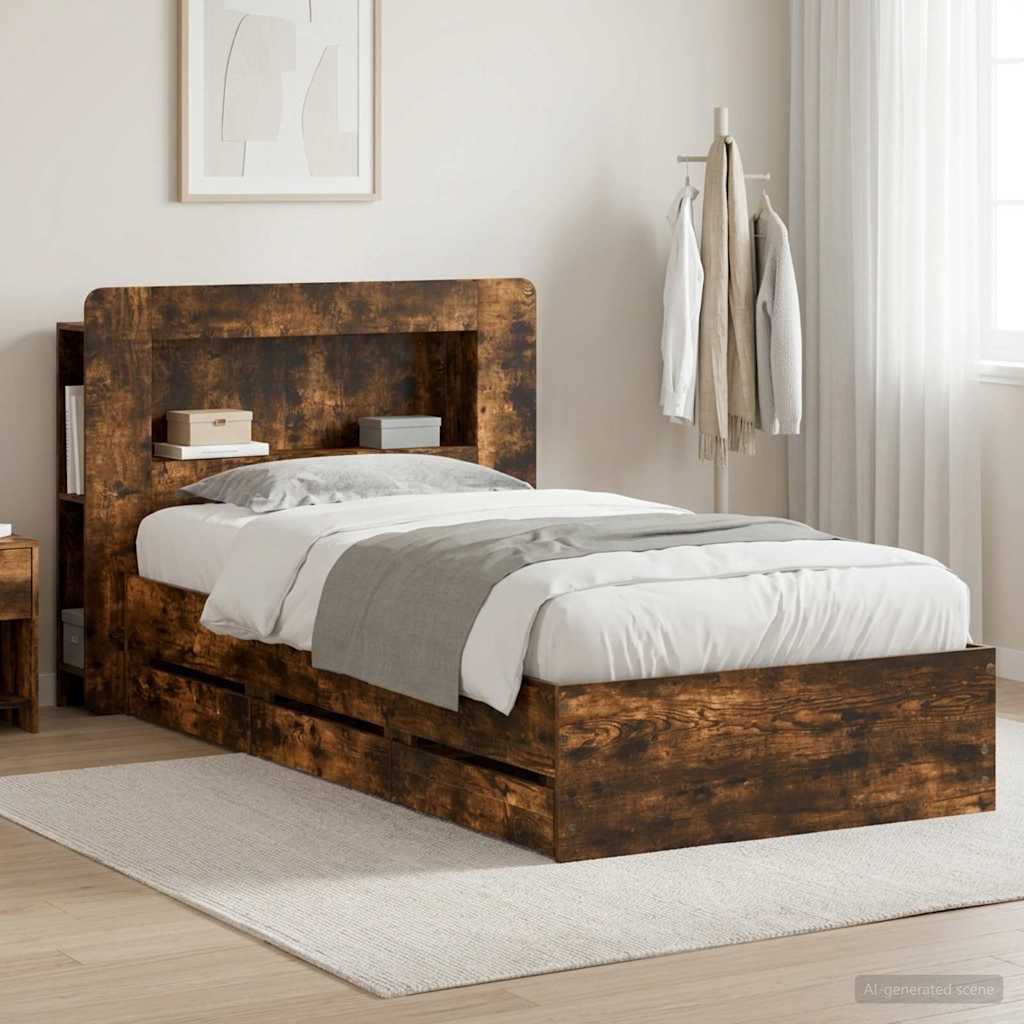 Bed Frame With Storage Engineered Wood