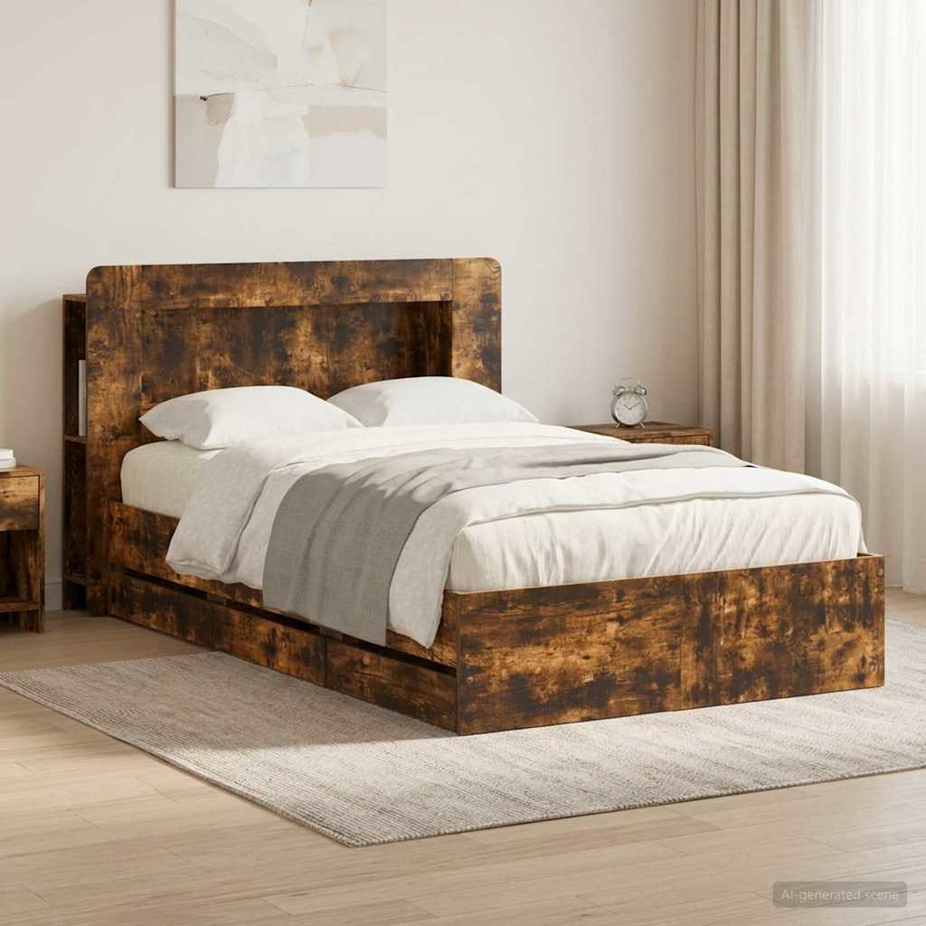 Bed Frame With Storage Engineered Wood