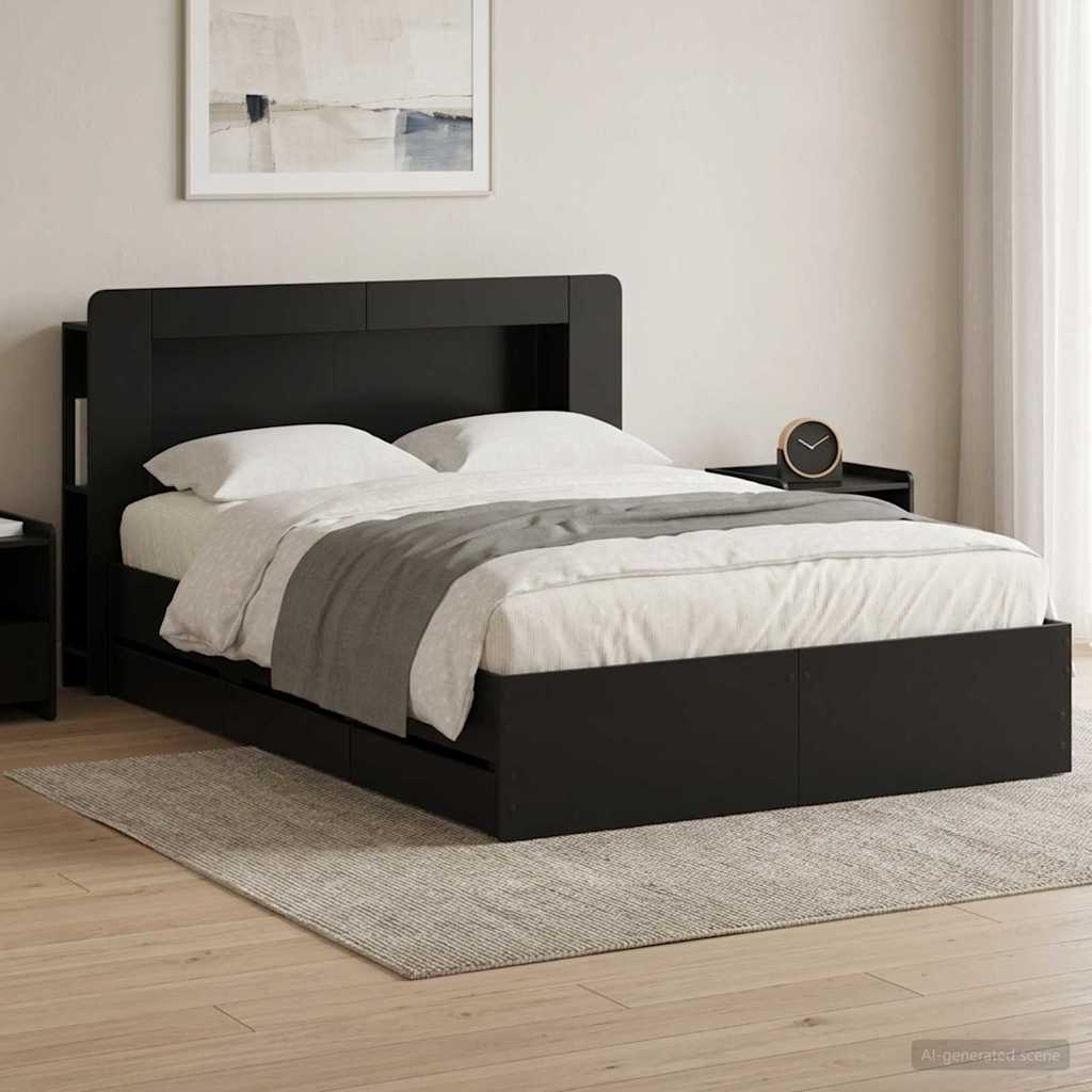 Bed Frame With Storage Engineered Wood