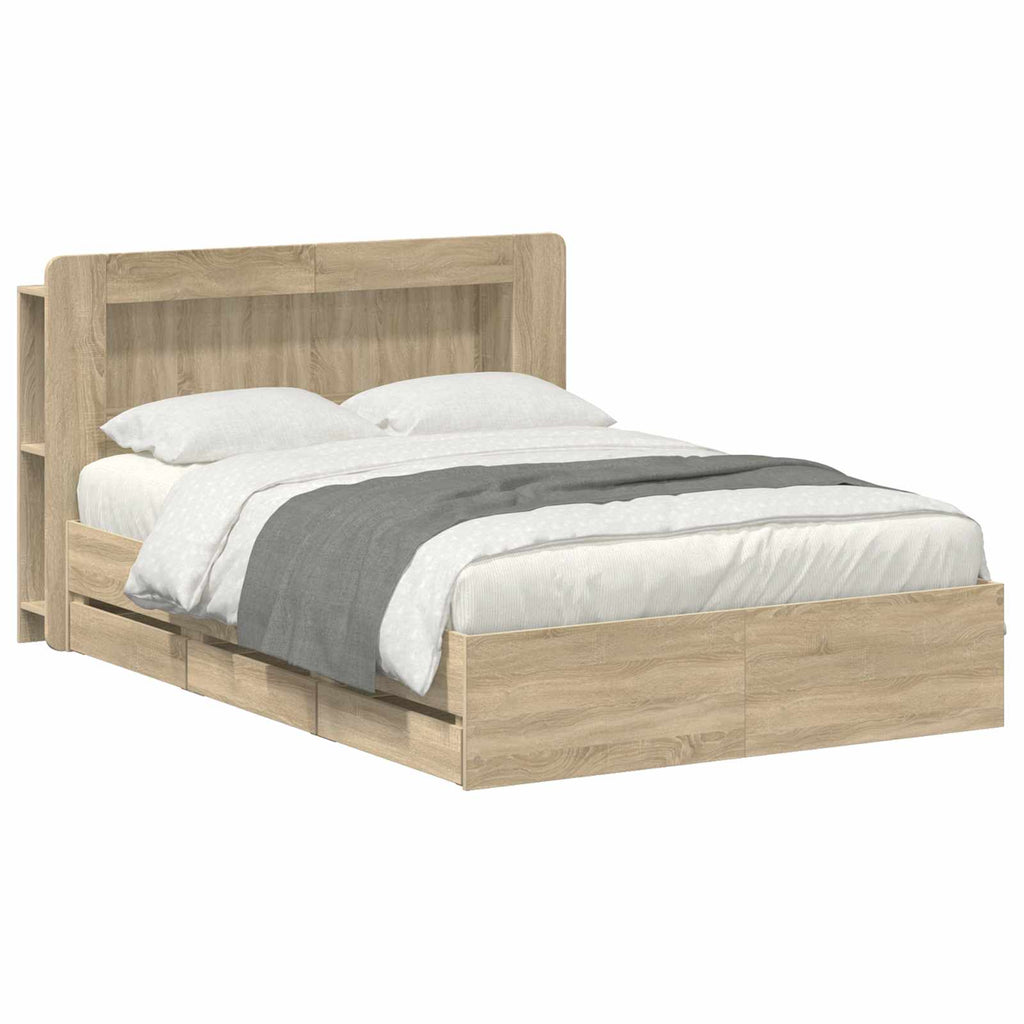 Bed Frame With Storage Engineered Wood