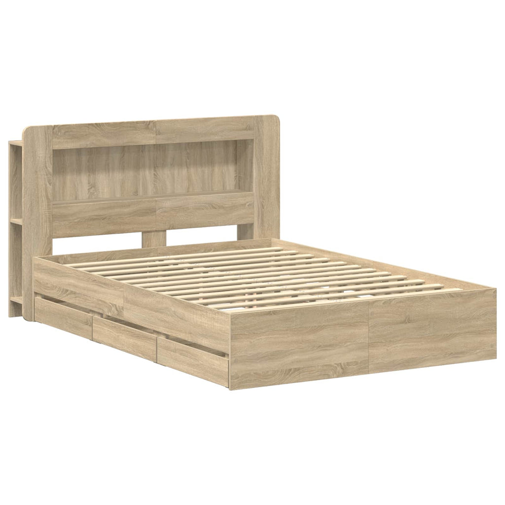 Bed Frame With Storage Engineered Wood