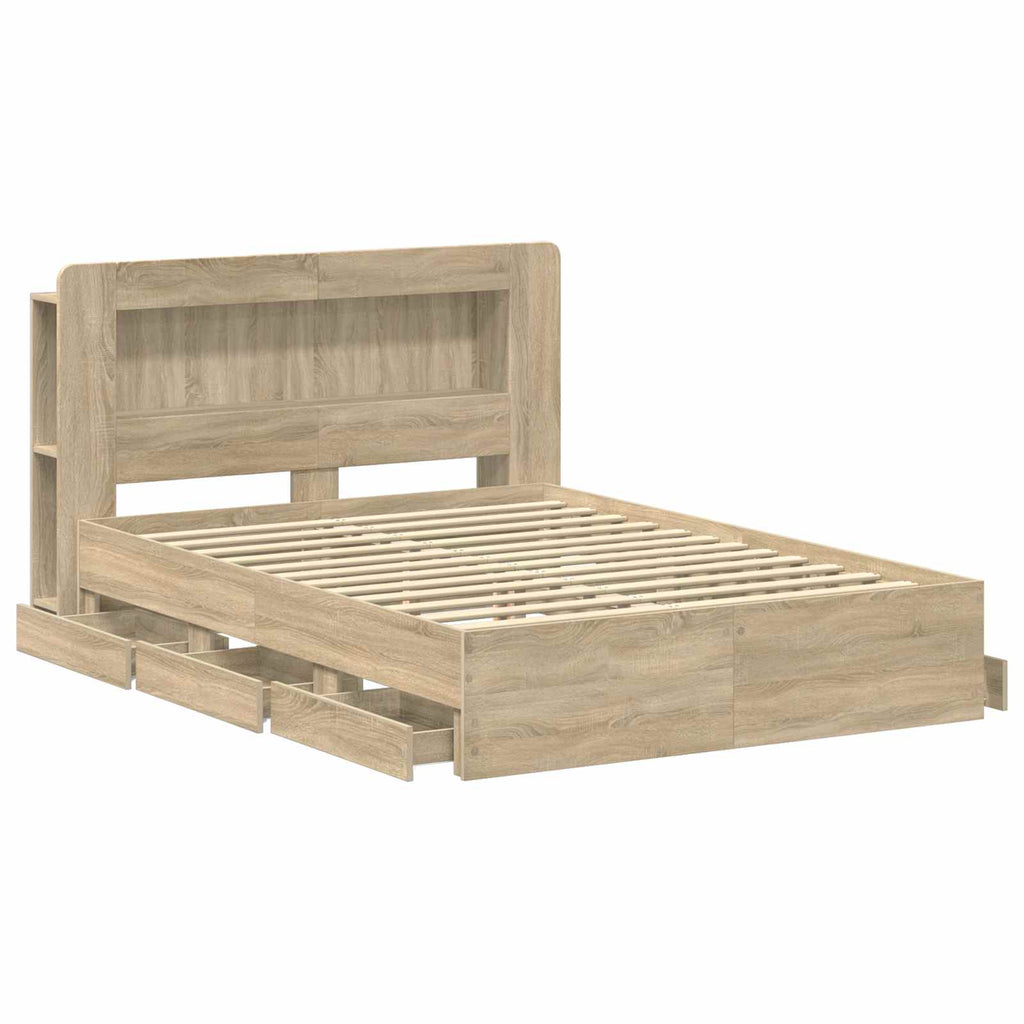 Bed Frame With Storage Engineered Wood