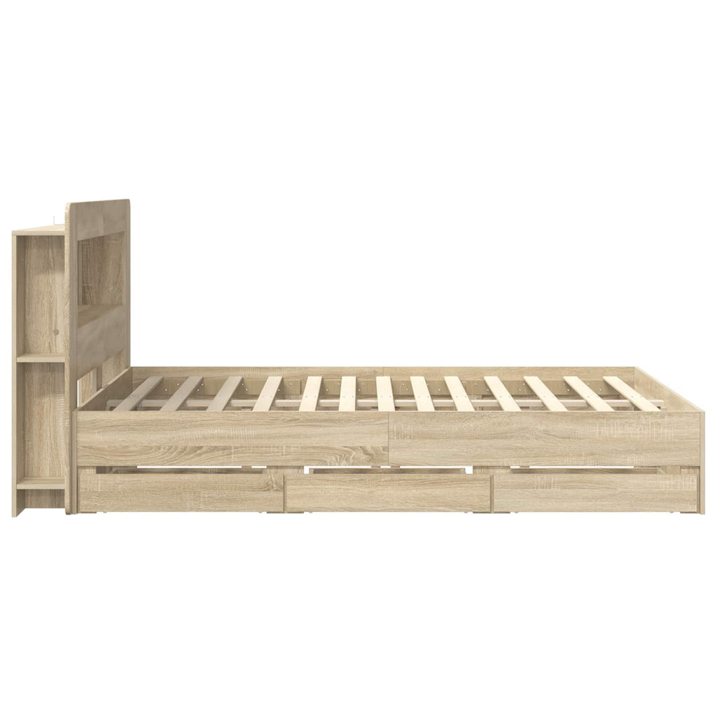 Bed Frame With Storage Engineered Wood