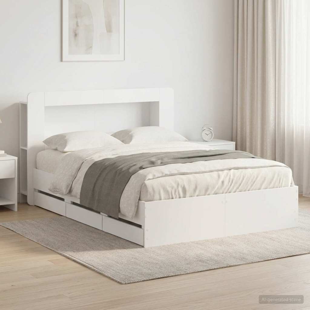 Bed Frame With Storage Engineered Wood