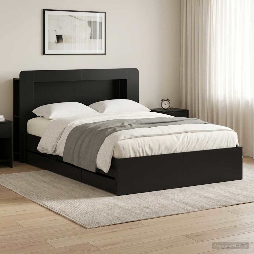 Bed Frame With Storage Engineered Wood