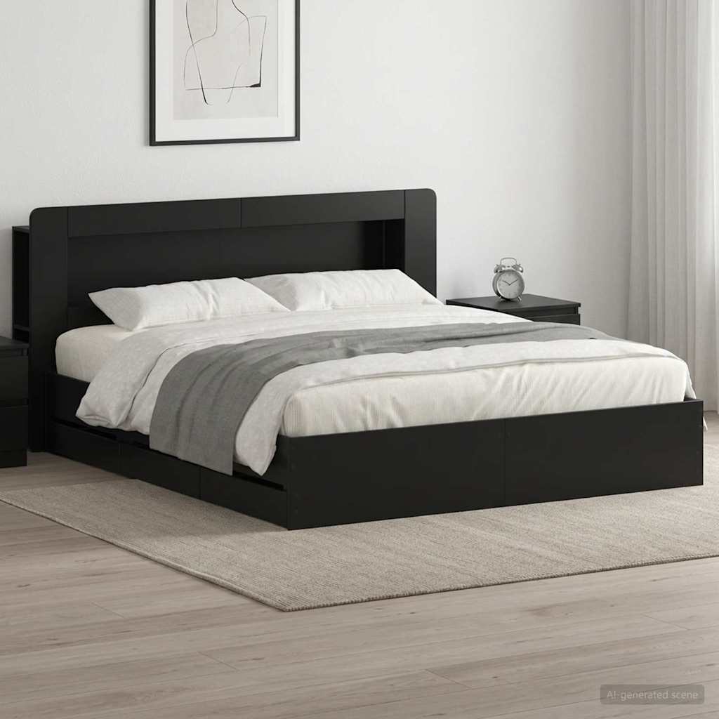 Bed Frame With Storage Engineered Wood