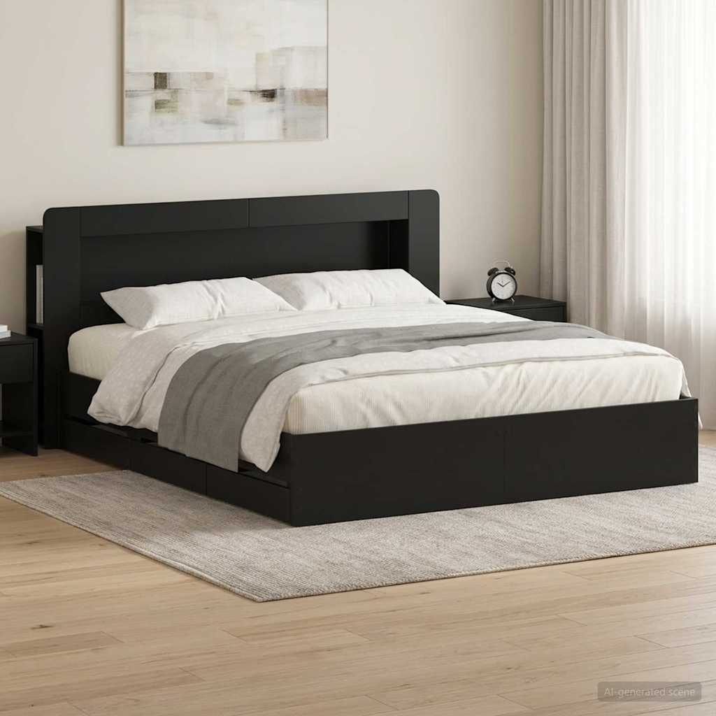 Bed Frame With Storage Engineered Wood
