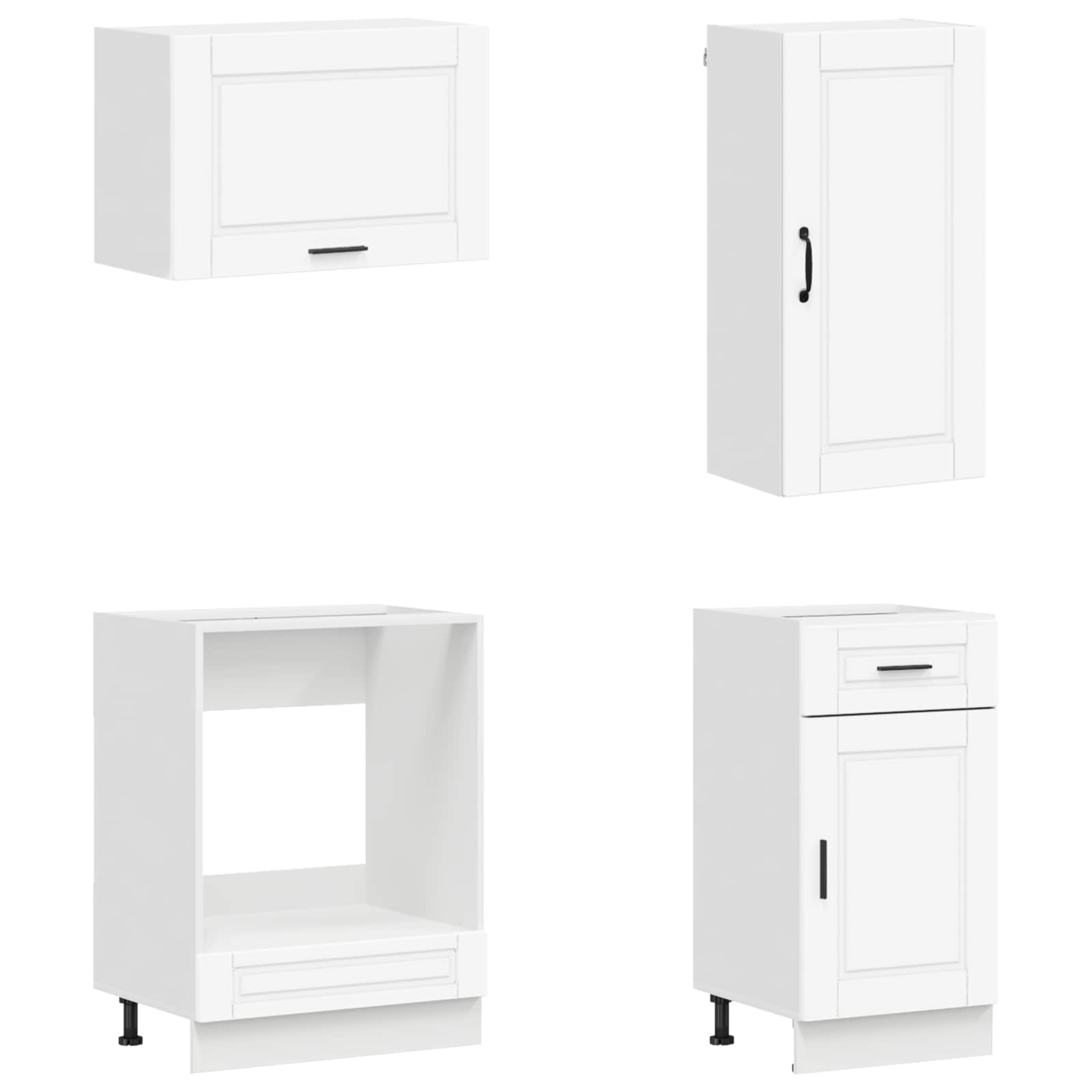 Cabinet Set With Drawer With Shelf 8 Pcs Engineered Wood