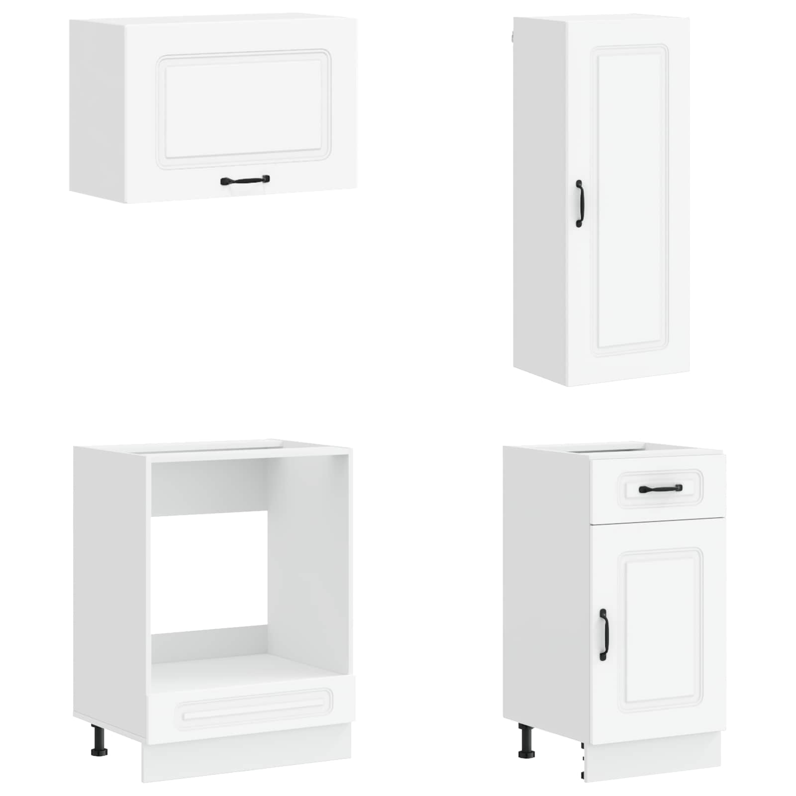 Cabinet Set With Drawer With Shelf 8 Pcs Engineered Wood