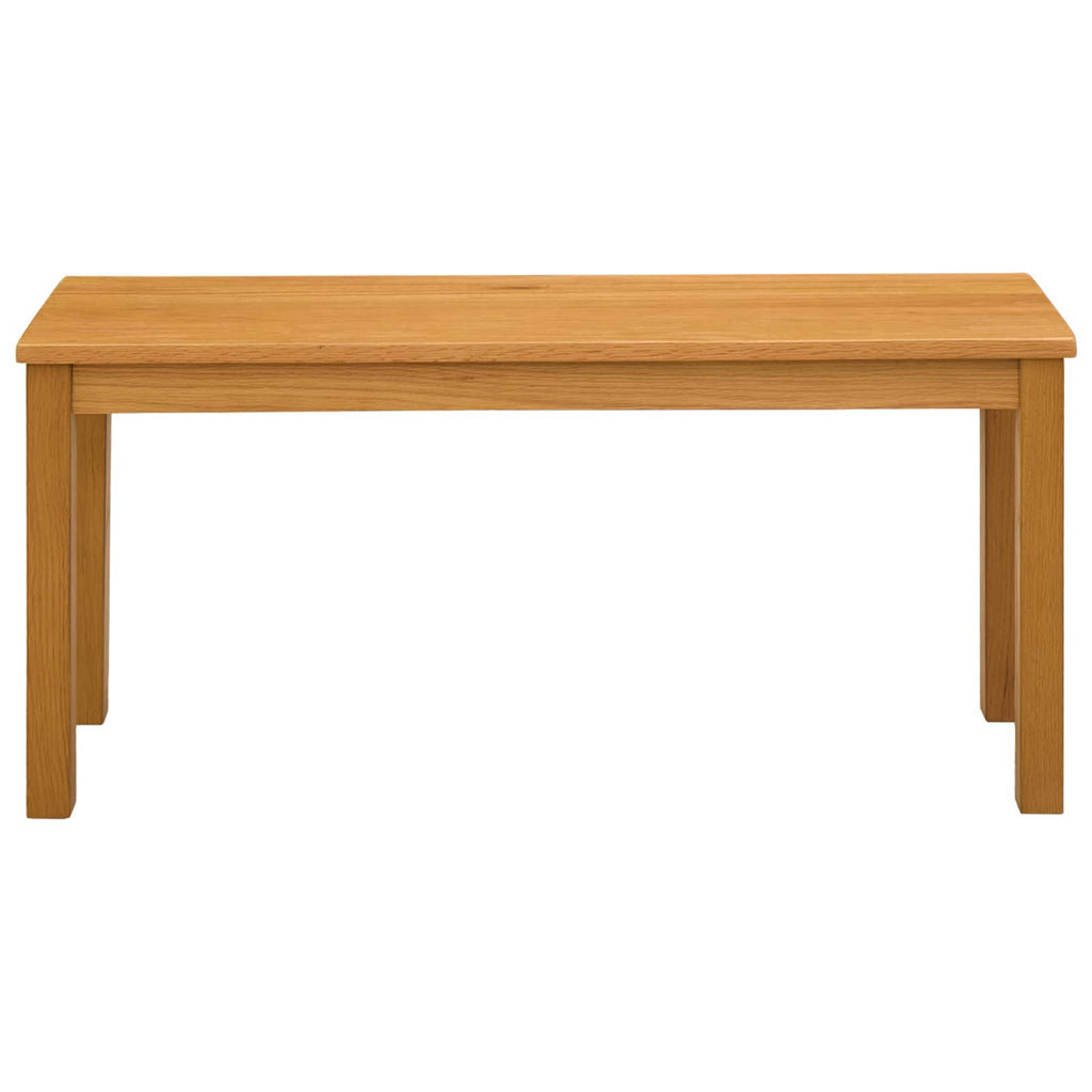 Dining Bench 95 X 32 X 45 Cm Solid Oak Wood Natural