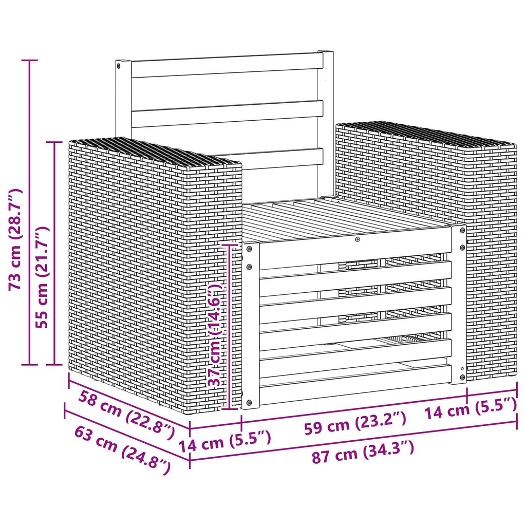 Outdoor Middle Sofa
