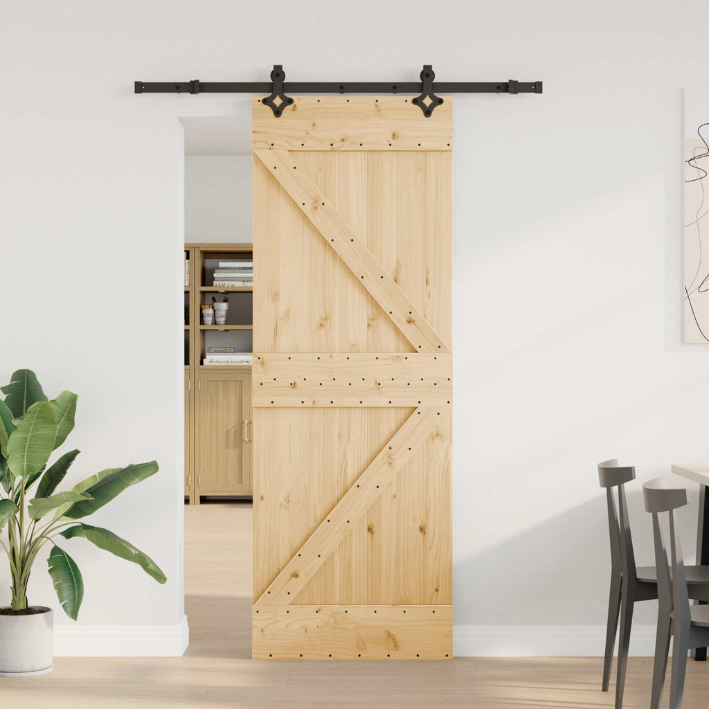 Sliding Door Narvik Natural And Black