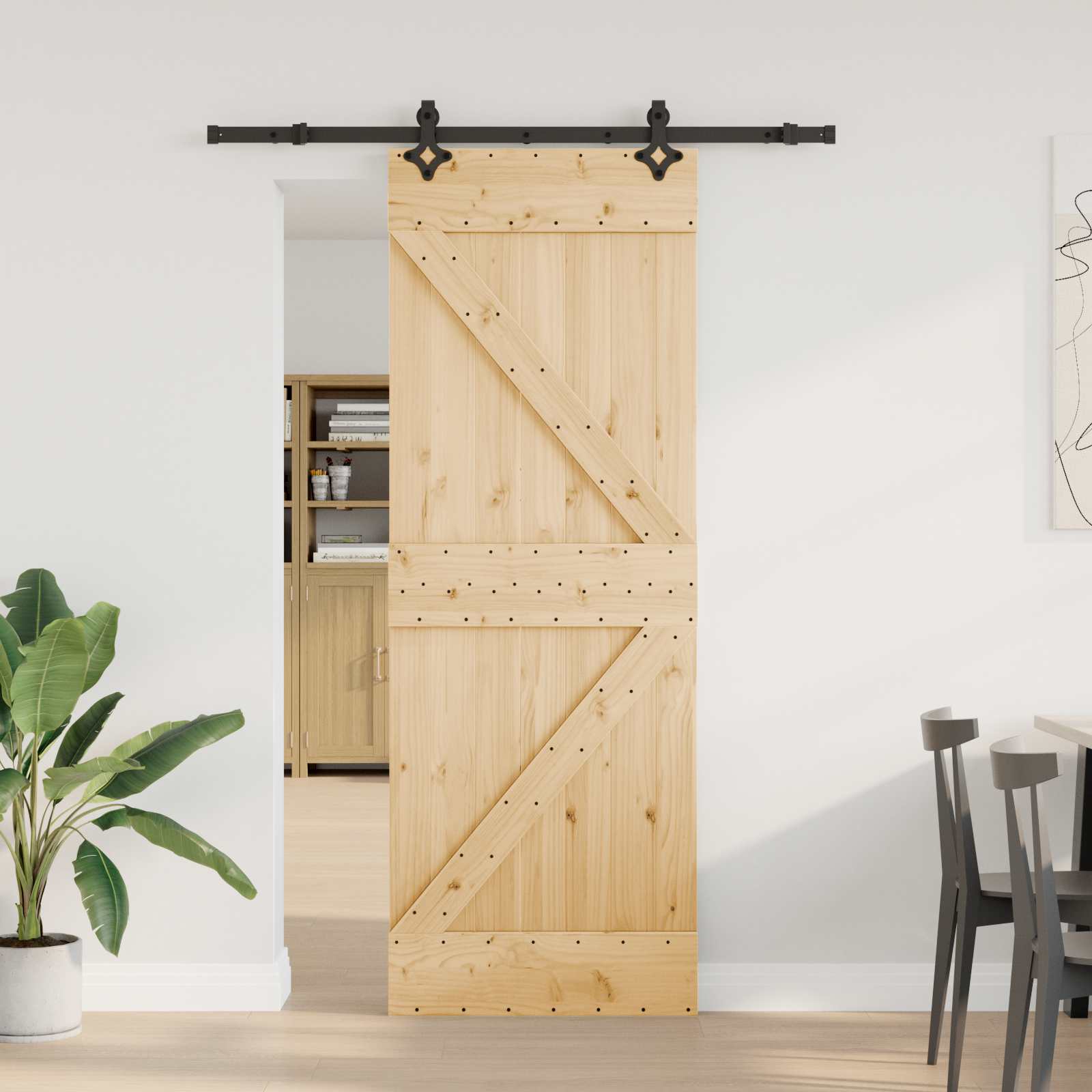 Sliding Door Narvik Natural And Black